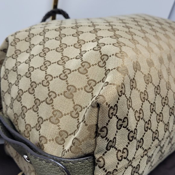 GUCCI Monogram Bamboo Tassel Shoulder Bag - Picture 12 of 14